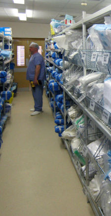 shelving in sterile store